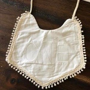 ONE embroidered bib